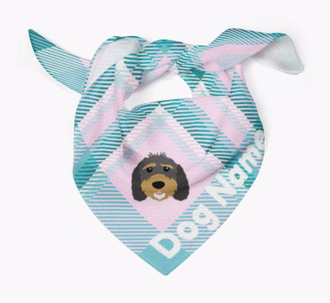 Personalized Tartan Dog Bandana for {dogsName}